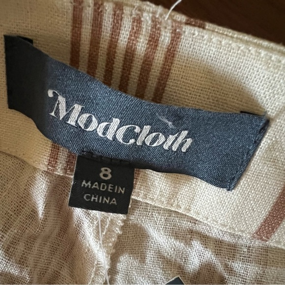NWT Modcloth New Opportunities Capri Flare Crop Linen Pants, size 8 - Picture 10 of 16